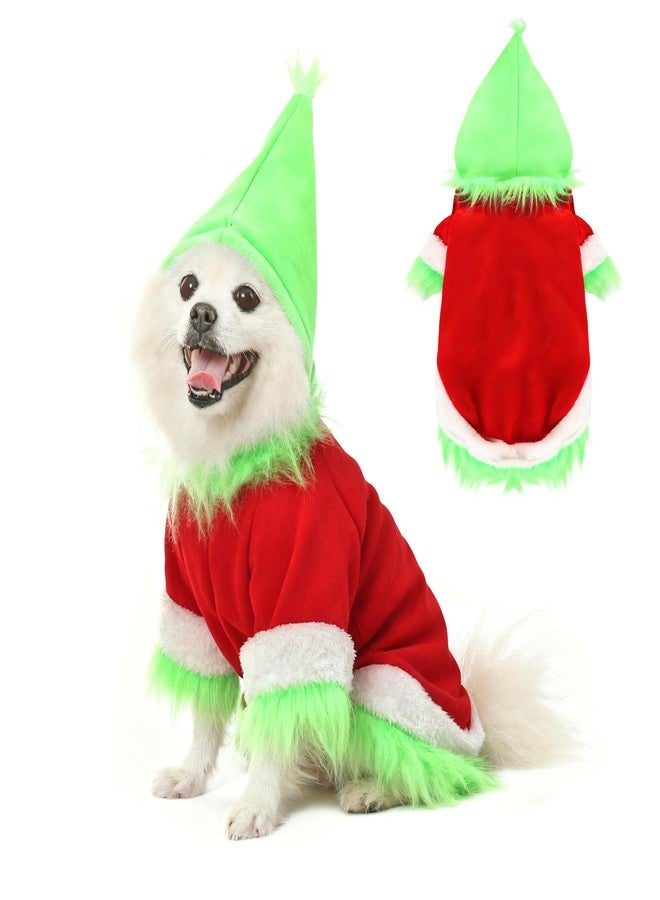 Yoption Christmas Dog Costume, Green Character Hoodie, Christmas Cosplay Dress Up for Puppy, Dogs, Cats (XXL) - Image 1